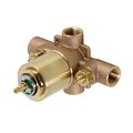 Kingston Brass KB657V Pressure Balanced Rough-In Tub and Shower Valve with Stops, Brushed Brass KB657V